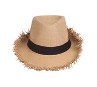 Generisch Straw Hat For And Beach, Wide Brimmed Costume Hat As An Accessory, Farm Hat, For Summer, Travel, Fishing, Golf, Hiking, Carnival, Holiday, Garden Party
