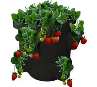 Generisch Strawberry Plant Bag - Breathable Planter, Inverted Felt Container, 5 Gallon | Heavy Duty Hanging Tomato Planting System, Use in Herb Garden, Home Balcony