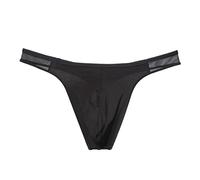 Generisch String Thong Men's Sexy Underwear Breathable T-Back Briefs Men Plain Lingerie Sissy Lingerie Underpants Low Waist Underwear A Gift For My Friend, black, XXL