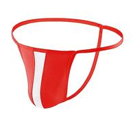 Generisch String Thong Men's Sexy Underwear Breathable T-Back Briefs Men Plain Lingerie Sissy Lingerie Underpants Ideal Fit Low Waist Underwear Men's Underwear, red, One Size