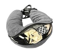 Generisch Stuffable travel neck pillow, neck support, travel pillow with integrated clothes compartment, for travel on the plane, when flying, driving, in the car or train, for sleeping and