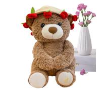 Generisch Stuffed Bear with Rose Bouquet - Convertible Plush Toy Transforms Into A | Soft Rabbit Plush Toy Doll as Valentine's Day Birthday Gift, 12/15 Inch