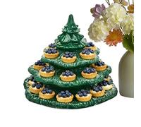 Generisch Stuffed Egg Serving Plate, 4-Layer Christmas Tree Shaped Party Plate, 26-Hole Appetizer Presentation, for Holiday Parties, Thanksgiving, Easter, Wedding, Barbecue, Outdoor Parties
