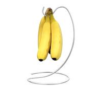 Generisch Stylish Banana Holder, Fruit Organiser for Kitchen, Stainless Steel Silver Finish, Compact 14.5 x 26 cm Size, Countertop Cabinet Table Storage, Apartment, Restaurant and Dormitory Accessory