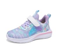 Generisch Stylish Girls' Trainers with Breathable Mesh Upper for Optimal Fit, Daily Comfort, purple, 10.5/11 UK Child