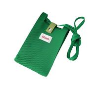 Generisch Stylish Knitted Shoulder Bag with Cute Design Small Cell Phone Bag for Students, Green, standard size, Rucksack Backpacks
