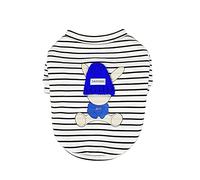 Generisch Stylish Winter Sweater for Pets with Striped Design Soft Teddy Dog Coat Rabbit Clothes Cosy Warm Dog Outdoor Clothing (White, XL)