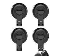 Generisch Suction Cup Hooks, High Performance Portable Towel Hanger, 4 x No-Drill Suction Hooks, Removable Suction Cup Hanger for Bathroom, Key Holder for Wall, Window, Glass Door, Kitchen Accessories