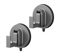 Generisch Suction Cup Hooks, Pack of 2 Door Hooks for | Metal Durable Removable Holder for Wall Cabinet Bathroom Kitchen Household