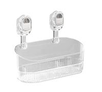 Generisch Suction Cup Shower Shelves, Bathroom Suction Shelf, Powerful Suction Storage Box without Drilling, Powerful Storage Box with Suction on the Base, for Kitchen, Bathroom, Indoor Shower