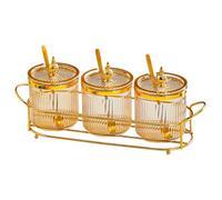 Generisch Sugar Container, Airtight Salt Storage Pot, Spice Storage Box with Lid and Spoon for Kitchen Cabinet, Home, Restaurant, Counter