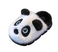 Generisch Summer 2026 Cuddly Panda Slippers for Boys Girls - Warm Slippers with Thick Footbed, Ideal Model for Daily Comfort when Learning Cozy in Winter, black, 6 UK