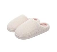 Generisch Summer 2026 Trend Cosy Women's Slippers for Winter - Slip-On Comfort Soft Inner Padding Ideal Leisure Household Accompaniment Non-Slip Sole Timeless Design, White, 10 UK