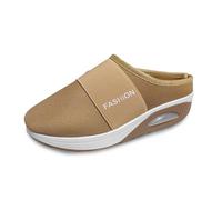 Generisch Summer 2026 Trend Product Category Women's Slip-ons Product Title Women's Summer Fashion Plain Slippers with Fine Mesh Wrap on the Toe Comfortable Non-Slip Beach Slippers, khaki, 8 UK