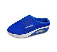 Generisch Summer 2026 Trend Product Category Women's Slip-ons Product Title Women's Summer Fashion Plain Slippers with Fine Mesh Wrap on the Toe Comfortable Non-Slip Beach Slippers, blue, 8 UK