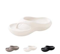 Generisch Summer Beach Sandals Acupressure Reflexology Massage Flip Flop with Arch Support for Flat Feet and Plantar Fasciitis, Foot Acupuncture Massage Slippers Outdoor, White, 4 UK
