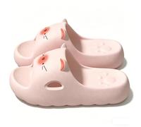 Generisch Summer Cat Slippers Indoor Outdoor Cartoon Thick Soft Sole for Comfortable Sitting Comfort, pink, 8 UK