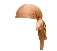 Generisch Summer Hat Men's Durag Multicoloured Options Silk Du Rags for Men Women Perfect for Wave Braids Curls Fishing Hat Hamburg, brown, One Size