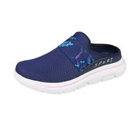 Generisch Summer Shoes Men Women Lightweight Breathable Slippers Leisure Shoes - Mesh Comfortable Comfort Shoes Walking Shoes Without Laces Slippers Summer Trainers Running Shoes, darkblue, 6 UK