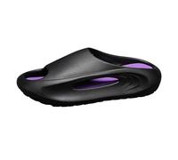 Generisch Summer Slippers Women's Thick Sole Sandals Women's Flat Beach Fish Mouth Bath Slippers Shower Shoes Bath Sandals Abrasion-Resistant Platform Sandals Casual Sandals Beach Sandals, dark purple