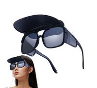 Generisch Sun Visor Sunglasses With Hat Brim For Sun Protection, Removable Cycling Glasses, Waterproof, Funny Sunglasses For Fishing, Hiking, Cycling
