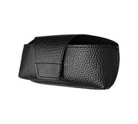Generisch Sunglasses holder for car sun visor in the vehicle, protective case made of faux leather for glasses in the vehicle, non-slip, space-saving interior car accessories, universal, Black brown