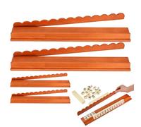 Generisch Supports à Mahjong Avec Poussoirs | Lot de 4 Plateaux Magnétiques en Bois | Racks de Jeu Pour Tuiles Mahjong Pour Voyage, Maison, Débutant, Table de Billiards, Train, Noël, Jeu de Société