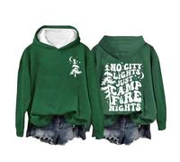 Generisch Sweat Jacket Women's Without No, Only Camp Fire Nights Hoodie Camp Lovers Sweatshirt No, Only Camp Fire Nights Sweatshirt with Slanted Zip Women, Green, S