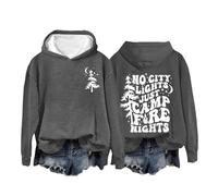Generisch Sweat Jacket Women's Without No, Only Camp Fire Nights Hoodie Camp Lovers Sweatshirt No, Only Camp Fire Nights Sweatshirt with Slanted Zip Women, darkgray, L
