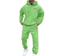Generisch Sweatshirt Autumn Winter Fashion Men Women Casual Letter Print Long Sleeve Sports Hoodie Set Men Sweat Jacket Without, Green, XL