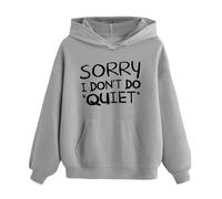 Generisch Sweatshirt Children's Winter Jacket Pullover Girls Hoodie Long Sleeve Soft Sweatshirt Graphic Hoodie Kids Cute Pullover Top Clothing For Girls, gray, 9-10 Jahre