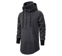 Generisch Sweatshirt Men's Extra Long Plain Hoodie Men's Classics Men's Hoodie Tall Hoodie Sweater Baggy Hoodie with Bum Pocket Hybrid Jacket Stretch and Soft Size M - XXL