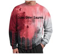 Generisch Sweatshirt Problem Solved Halloween Long Sleeve Shirt Men's Pullover Bloodstain Halloween Casual Crew Neck Hoodie Splatter Pattern Tops Shirt Costume Bloody Printed Top, 4-White, 3XL
