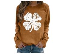 Generisch Sweatshirt with Crew Neck for St. Patrick's Day Bathrobe Fleece Women Without, brown, XL