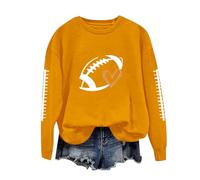 Generisch Sweatshirt Women's Without Hood Oversize Crew Neck Vintage Pullover for Women Print Long Sleeve Shirt Plain Basic Oversized Tops Casual Tops Teenager Girls