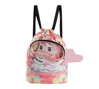 Generisch Swimming Bag - 36 x 25 x 13 cm, Cartoon Swim Backpack Dry and Wet Separation Drawstring Waterproof Oxford Fabric PVC Material for Kids Travel Fitness | Shoes Brill, Pink (pink