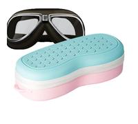Generisch Swimming Goggles Case - Lightweight Glasses Holder, Breathable Silicone Box, Organiser Bag with Hole Layout, Ideal Storage Solution for the Pool Bag, Pool, Sports, Summer, Beach, Outdoor