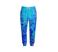Generisch Swimming Trunks Men's Funny 3D Print Colourful Beach Trousers Breathable Lightweight Jogging Bottoms Baggy Herringbone Leopard Print Sweatpants Quick-Drying Leisure Trousers with Drawstring