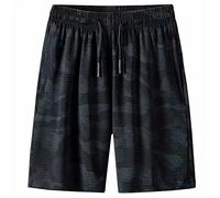 Generisch Swimming Trunks Men's Swimming Shorts Boxer Shorts UV Protection Beach Shorts with Reinforced Knee Pockets for Beach Riding Beach Sailing Summer Adventures, Camouflage, 5XL