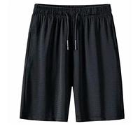 Generisch Swimming Trunks Men's Swimming Shorts Boxer Shorts UV Protection Beach Shorts with Reinforced Knee Pockets for Beach Riding Beach Sailing Summer Adventures, black, 5XL