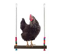Generisch Swing for Chickens, Wooden Playground with Bells - Climbing Toy in Chicken Cage, for Hens, Roosters, Cage Run in the Backyard, Outdoor, Play, Movement, Rest, Sit, Climbing and