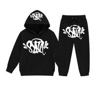 Generisch Syna World Jogging Suit for Children, Syna World Tracksuit, Letter Print, 2 Pieces, Hoodies and Jogging Bottoms, Y2K Hip Hop Streetwear, Unisex Jogging Suit for Boys and Girls, #11, 9-10