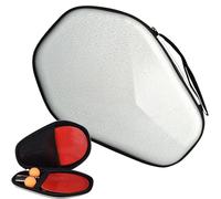 Generisch Table Tennis Bat Case - Table Tennis Bag with Zip System | Storage for 2 Bats + 2 Balls Reusable Portable for Women Men Indoor Outdoor