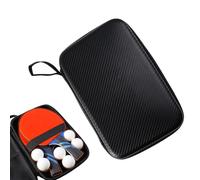 Generisch Table Tennis Racket Box, Waterproof Table Tennis Racket Bag, Reusable Protective for 2 Bats and 6 Balls, for Training, Travel and Play on the Go and Indoors