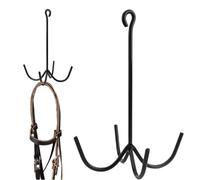 Generisch Tack Hook - 4 Prong Equestrian Gear Organiser Rack, 2 Piece Tack Rack Heavy Duty Wall Mounted Hooks Holder, Stable Barn Garage Utility Storage Hook for Holders Reins Saddles Equipment