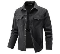 Generisch Tactical Jacket Men's Quick-Drying Stretch Shirt Jacket Sun Protection Hiking Jacket with Chest Pocket Breathable Training Jacket Sports Trekking Jacket Transition Jackets Outdoor Jacket