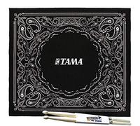Generisch Tama TDRPA Drum Rug Paisley BK Black 180 x 200 cm + Keepdrum Drumsticks 1 Pair
