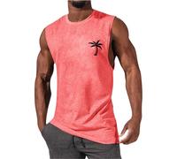 Generisch Tank Top Men's Summer Muscle Shirts Sleeveless Cotton Undershirt Gym Sports Tank Top Tank Tops Bodybuilding Vest Fitness Running Shirt Tank Top Men Black S/M/L/XL/XXL/3XL/4XL/5XL, Pink-i, M