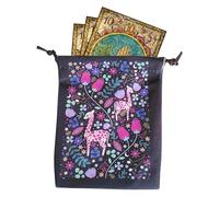 Generisch Tarot Bags - Robust Tarot Card Holder with Drawstring | Card Pockets 13 x 18 cm for Witch Fortune Telling Board Games | Tarot Card Accessories Gift Bag