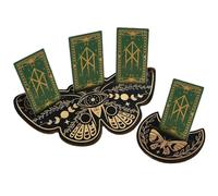 Generisch Tarot Card Holder - Butterfly Shaped Wooden Desk Decoration | Moon Phase Design for Christmas Birthday Adult Collector Home Room Office Desk Shelf